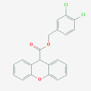 molecular formula C21H14Cl2O3 B338196 3,4-dichlorobenzyl 9H-xanthene-9-carboxylate 