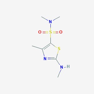 molecular formula C7H13N3O2S2 B3381979 5-Thiazolesulfonamide, N,N,4-trimethyl-2-(methylamino)- CAS No. 292138-57-9