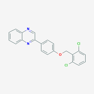 molecular formula C21H14Cl2N2O B338198 2,6-Dichlorobenzyl 4-(2-quinoxalinyl)phenyl ether 