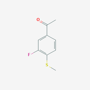 molecular formula C9H9FOS B3381993 1-[3-Fluoro-4-(methylsulfanyl)phenyl]ethan-1-one CAS No. 2968-09-4