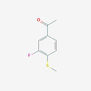 1-[3-Fluoro-4-(methylsulfanyl)phenyl]ethan-1-one