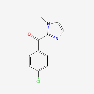 molecular formula C11H9ClN2O B3382054 (4-chlorophenyl)(1-methyl-1H-imidazol-2-yl)methanone CAS No. 30148-18-6