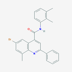 molecular formula C25H21BrN2O B338206 6-bromo-N-(2,3-dimethylphenyl)-8-methyl-2-phenylquinoline-4-carboxamide 