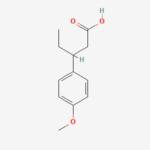 molecular formula C12H16O3 B3382062 3-(4-Methoxyphenyl)pentanoic acid CAS No. 30211-63-3