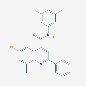 molecular formula C25H21BrN2O B338209 6-bromo-N-(3,5-dimethylphenyl)-8-methyl-2-phenylquinoline-4-carboxamide 