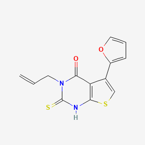 molecular formula C13H10N2O2S2 B3382113 3-allyl-5-(2-furyl)-2-mercaptothieno[2,3-d]pyrimidin-4(3H)-one CAS No. 307513-59-3