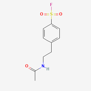 molecular formula C10H12FNO3S B3382125 Benzenesulfonylfluoride, 4-[2-(acetylamino)ethyl]- CAS No. 30827-98-6