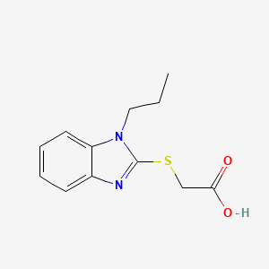 molecular formula C12H14N2O2S B3382164 2-[(1-propyl-1H-1,3-benzodiazol-2-yl)sulfanyl]acetic acid CAS No. 312608-22-3