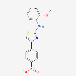molecular formula C16H13N3O3S B3382176 N-(2-methoxyphenyl)-4-(4-nitrophenyl)-1,3-thiazol-2-amine CAS No. 312915-05-2