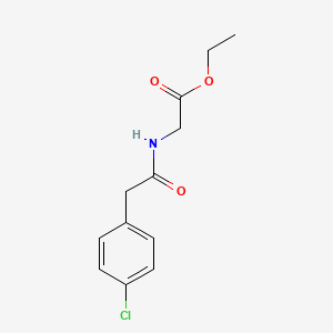molecular formula C12H14ClNO3 B3382183 Ethyl 2-[2-(4-chlorophenyl)acetamido]acetate CAS No. 313067-48-0
