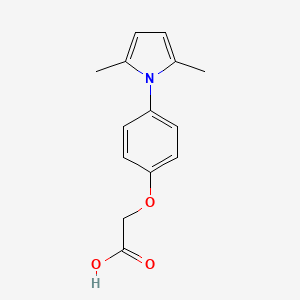 molecular formula C14H15NO3 B3382189 [4-(2,5-dimethyl-1H-pyrrol-1-yl)phenoxy]acetic acid CAS No. 313701-94-9