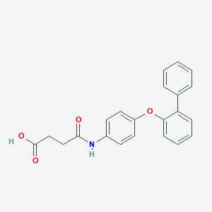 molecular formula C22H19NO4 B338219 4-{[4-(Biphenyl-2-yloxy)phenyl]amino}-4-oxobutanoic acid 
