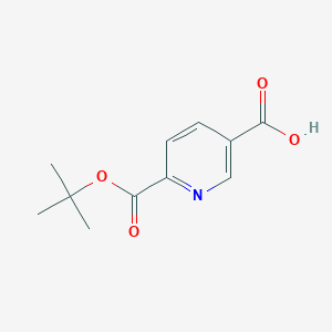 molecular formula C11H13NO4 B3382221 6-[(Tert-butoxy)carbonyl]pyridine-3-carboxylic acid CAS No. 317356-13-1