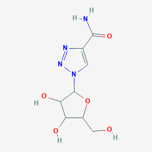 molecular formula C8H12N4O5 B3382224 1-[3,4-Dihydroxy-5-(hydroxymethyl)oxolan-2-yl]triazole-4-carboxamide CAS No. 31843-67-1