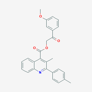 2-(3-Methoxyphenyl)-2-oxoethyl 3-methyl-2-(4-methylphenyl)-4-quinolinecarboxylate