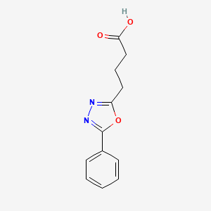 molecular formula C12H12N2O3 B3382295 4-(5-Phenyl-1,3,4-oxadiazol-2-yl)butanoic acid CAS No. 322725-59-7