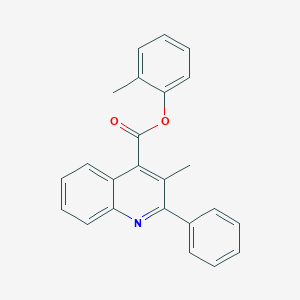 molecular formula C24H19NO2 B338230 2-Methylphenyl 3-methyl-2-phenyl-4-quinolinecarboxylate 
