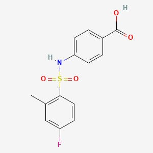 molecular formula C14H12FNO4S B3382314 4-(4-Fluoro-2-methylbenzenesulfonamido)benzoic acid CAS No. 325721-48-0