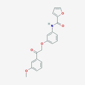 molecular formula C20H17NO5 B338232 N-{3-[2-(3-methoxyphenyl)-2-oxoethoxy]phenyl}-2-furamide 