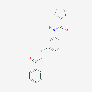 molecular formula C19H15NO4 B338233 N-[3-(2-oxo-2-phenylethoxy)phenyl]-2-furamide 