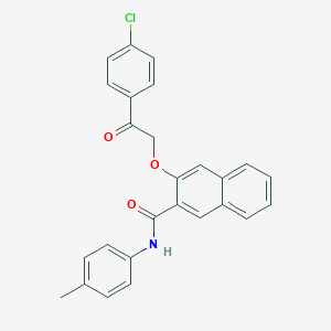 molecular formula C26H20ClNO3 B338234 3-[2-(4-chlorophenyl)-2-oxoethoxy]-N-(4-methylphenyl)naphthalene-2-carboxamide 