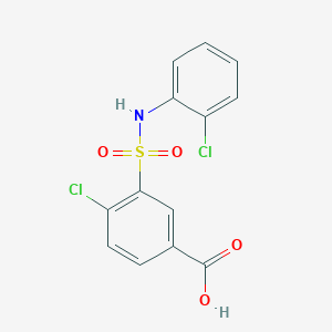 molecular formula C13H9Cl2NO4S B3382349 4-chloro-3-[(2-chlorophenyl)sulfamoyl]benzoic Acid CAS No. 326023-22-7