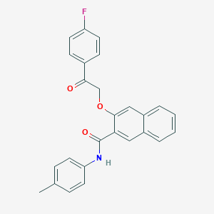 molecular formula C26H20FNO3 B338235 3-[2-(4-fluorophenyl)-2-oxoethoxy]-N-(4-methylphenyl)naphthalene-2-carboxamide 