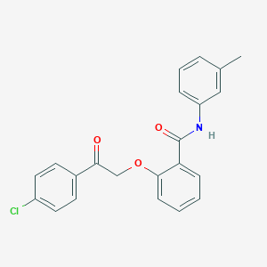 molecular formula C22H18ClNO3 B338237 2-[2-(4-chlorophenyl)-2-oxoethoxy]-N-(3-methylphenyl)benzamide 