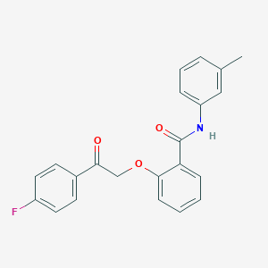 molecular formula C22H18FNO3 B338238 2-[2-(4-fluorophenyl)-2-oxoethoxy]-N-(3-methylphenyl)benzamide 