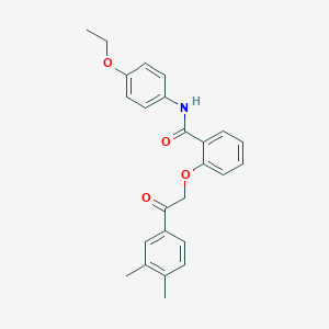 molecular formula C25H25NO4 B338240 2-[2-(3,4-dimethylphenyl)-2-oxoethoxy]-N-(4-ethoxyphenyl)benzamide 
