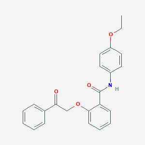 molecular formula C23H21NO4 B338242 N-(4-ethoxyphenyl)-2-(2-oxo-2-phenylethoxy)benzamide 