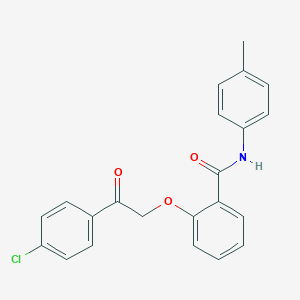 molecular formula C22H18ClNO3 B338243 2-[2-(4-chlorophenyl)-2-oxoethoxy]-N-(4-methylphenyl)benzamide 