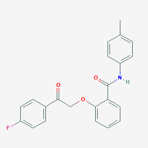molecular formula C22H18FNO3 B338244 2-[2-(4-fluorophenyl)-2-oxoethoxy]-N-(4-methylphenyl)benzamide 