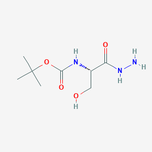 molecular formula C8H17N3O4 B3382448 (S)-tert-Butyl (1-hydrazinyl-3-hydroxy-1-oxopropan-2-yl)carbamate CAS No. 32988-38-8