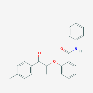 molecular formula C24H23NO3 B338245 2-[1-methyl-2-(4-methylphenyl)-2-oxoethoxy]-N-(4-methylphenyl)benzamide 
