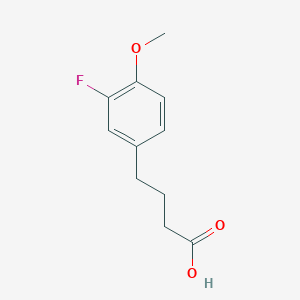 molecular formula C11H13FO3 B3382466 4-(3-Fluoro-4-methoxyphenyl)butanoic acid CAS No. 331-42-0