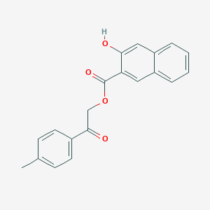 molecular formula C20H16O4 B338247 2-(4-Methylphenyl)-2-oxoethyl 3-hydroxynaphthalene-2-carboxylate 