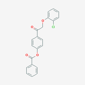 molecular formula C21H15ClO4 B338248 4-[(2-Chlorophenoxy)acetyl]phenyl benzoate 