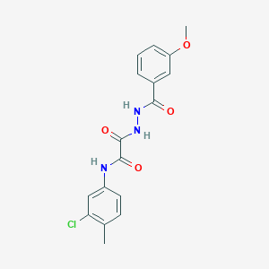 N-(3-chloro-4-methylphenyl)-2-[(3-methoxyphenyl)formohydrazido]-2-oxoacetamide