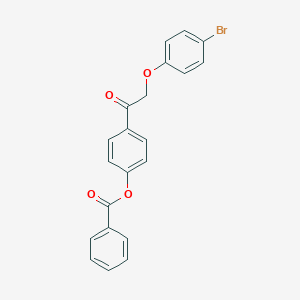 molecular formula C21H15BrO4 B338249 4-[(4-Bromophenoxy)acetyl]phenyl benzoate 