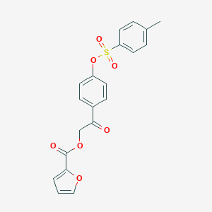 molecular formula C20H16O7S B338251 2-(4-{[(4-Methylphenyl)sulfonyl]oxy}phenyl)-2-oxoethyl 2-furoate 