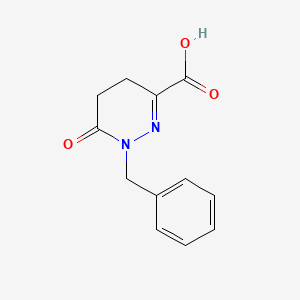 molecular formula C12H12N2O3 B3382511 1-Benzyl-6-oxo-1,4,5,6-tetrahydropyridazine-3-carboxylic acid CAS No. 33548-34-4