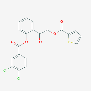molecular formula C20H12Cl2O5S B338252 2-{2-[(3,4-Dichlorobenzoyl)oxy]phenyl}-2-oxoethyl 2-thiophenecarboxylate 