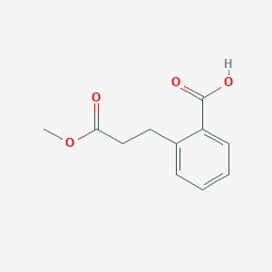 molecular formula C11H12O4 B3382538 2-(3-Methoxy-3-oxopropyl)benzoic acid CAS No. 33779-03-2