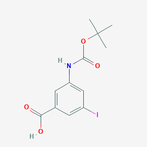molecular formula C12H14INO4 B3382539 3-[(叔丁氧羰基)氨基]-5-碘苯甲酸 CAS No. 337973-06-5