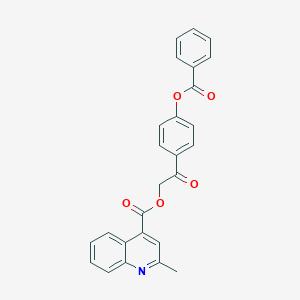 molecular formula C26H19NO5 B338257 2-[4-(Benzoyloxy)phenyl]-2-oxoethyl 2-methyl-4-quinolinecarboxylate 