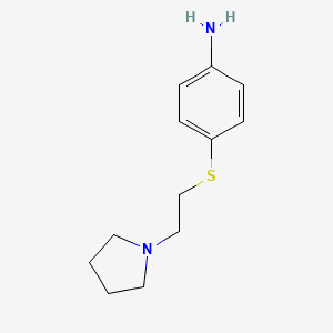 4-{[2-(Pyrrolidin-1-yl)ethyl]sulfanyl}aniline