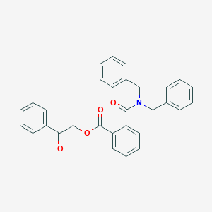 molecular formula C30H25NO4 B338262 2-Oxo-2-phenylethyl 2-(dibenzylcarbamoyl)benzoate 