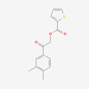 molecular formula C15H14O3S B338263 2-(3,4-Dimethylphenyl)-2-oxoethyl 2-thiophenecarboxylate 