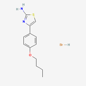 molecular formula C13H17BrN2OS B3382696 4-(4-Butoxyphenyl)-1,3-thiazol-2-amine hydrobromide CAS No. 351525-72-9